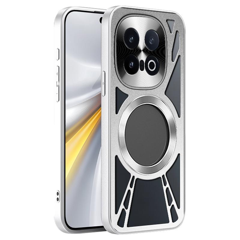 For vivo iQOO 15 Silicone Cooling Hollow Metal MagSafe