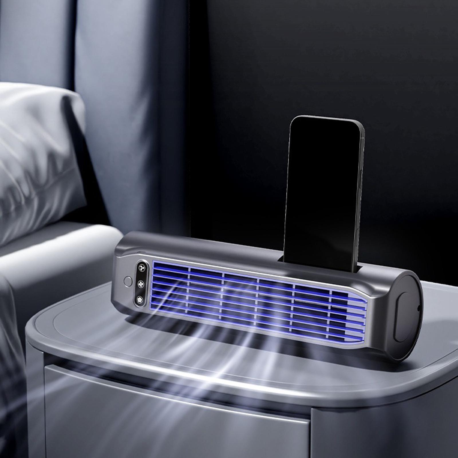 E7 Digital Display Desktop Tower Fan For Home Punch-Free