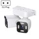 3MP Dual-Lens Dual-Pan Tilt Rotating WiFi Camera, Plug:EU Plug(White)